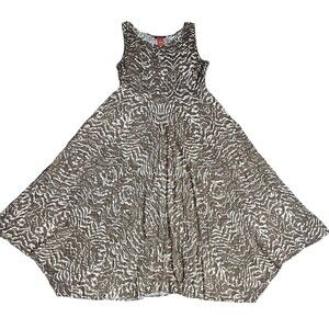 Sundance Dress Womens Size 12 Brown Midi Animal Print Sleeveless
